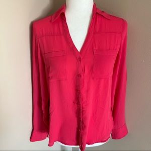 Express Magenta Portofino Shirt